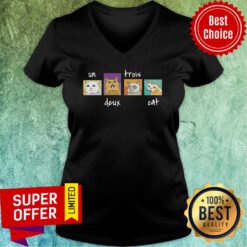 Cat Meme Un Deux Trois Cat V-neck