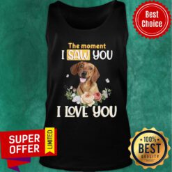 Dachshund Flower The Moment I Saw You I Love You Tank Top