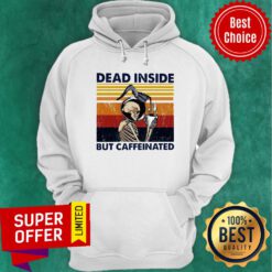 Dead Inside But Caffeinated Coffee Vintage Halloween Hoodie