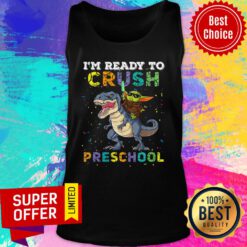 Dinosauria Baby Yoda I'm Ready To Crush Preschool Tank Top