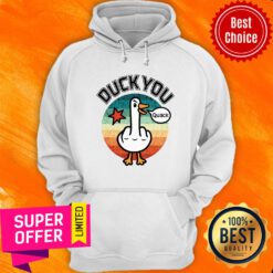 Duck You Quack Vintage Retro Hoodie