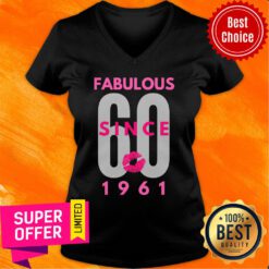 Fabulous 60 Since 1961 Kiss V-neck