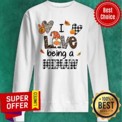 Fall I Love Being A Memaw Leopard Pumpkin Sweatshirt
