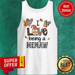 Fall I Love Being A Memaw Leopard Pumpkin Tank Top
