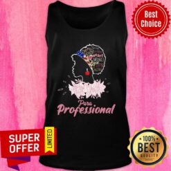 Girl Caring Smart Friendly Warm Big Heart Skilled Para Professional USA Flag Tank Top