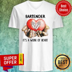 Heart Bartender It's A Work Of Heart V-neck