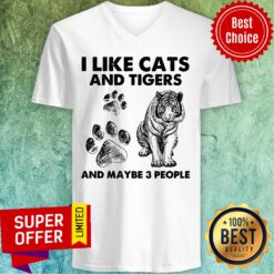 I Like Cats And Tigers And Maybe 3 People V-neck