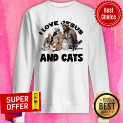 I Love Jesus And Cats Sweatshirt