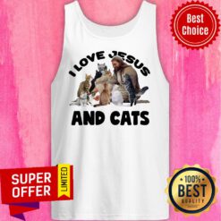 I Love Jesus And Cats Tank Top