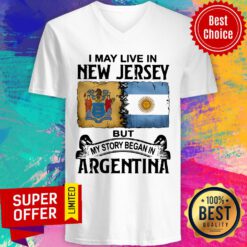 I May Live In New Jersey But My Story Began In Argentina V-neck