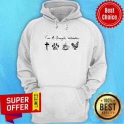 I'm A Simple Women Cross Jesus Paw Dog Coffee Chicken Hoodie