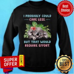 Koala Probably Could Care Less For Koala Lover Require Effort Sweatshirt