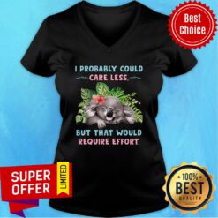 Koala Probably Could Care Less For Koala Lover Require Effort V-neck
