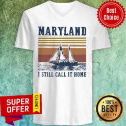 Maryland I Still Call It Home Vintage Retro V-neck