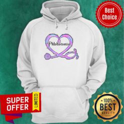 Nice Phlebotomist Heart Stethscope Hoodie