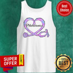 Nice Phlebotomist Heart Stethscope Tank Top