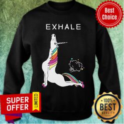 Nice Unicorn Yoga Exhale Sweatshirt