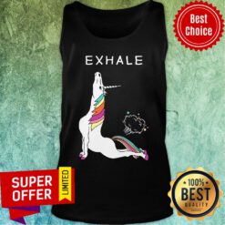 Nice Unicorn Yoga Exhale Tank Top