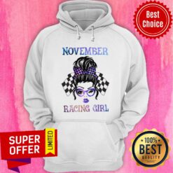 November Racing Girl Racing Flag Hoodie