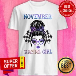 November Racing Girl Racing Flag Shirt