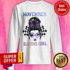 November Racing Girl Racing Flag Sweatshirt