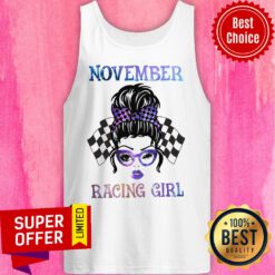 November Racing Girl Racing Flag Tank Top