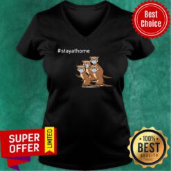 Official Otter Wear Face Mask Stay Home V-neck