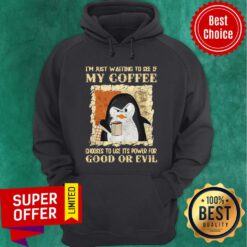 Penguin I’m Just Waiting To See If My Coffee Chooses To Use Its Power For Good Or Evil Hoodie