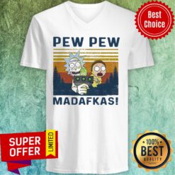 Rick And Morty Pew Pew Madafakas Vintage Halloween V-neck