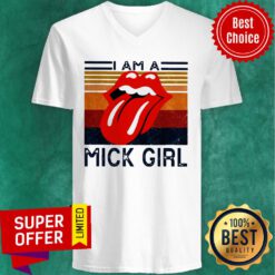 Rolling Stone I Am A Mick Girl Vintage V-neck