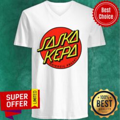 Saska Kepa Biała Koszulka Meska V-neck