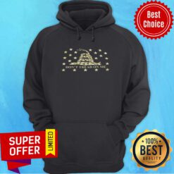 Snake Don't Tread On Me Black And Gold Stars Flag Hoodie
