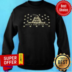 Snake Don't Tread On Me Black And Gold Stars Flag Sweatshirt