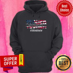 Teacher My Favorite People Call Me 5th Grade Teacher USA Flag Hoodie