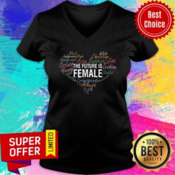 The Future Is Female Atheist Gay White Lation Lesbian LGBT V-neck