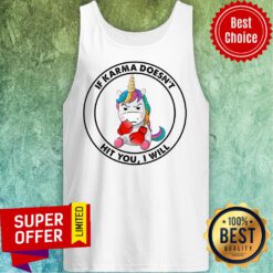 Unicorn Boxing If Karma Doesn't Hit You I Will Tank Top
