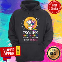 Unicorn Tschuss Kindergarten Ich Glitzer Jetzt In Der Schule Hoodie