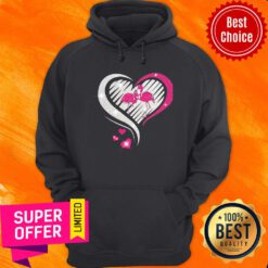 Awesome Diamond Heart Flamingos Hoodie
