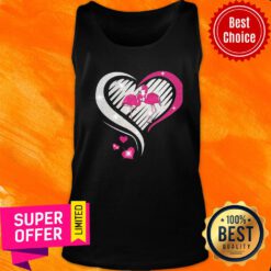 Awesome Diamond Heart Flamingos Tank Top