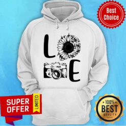 Awesome Love Camera Sunflower Hoodie