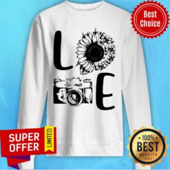 Awesome Love Camera Sunflower Sweatshirt