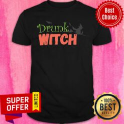 Bat Drunk Witch Halloween Shirt