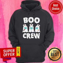 Boo Ghost Nurse Crew Halloween Hoodie