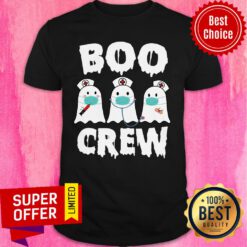 Boo Ghost Nurse Crew Halloween Shirt