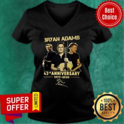 Bryan Adams 43rd Anniversary 1977 2020 Signature V-neck