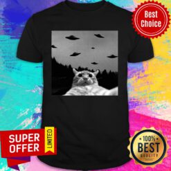 Cat Selfie With Ufos Shirt