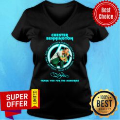 Chester Bennington Thank You For The Memories Signature V-neck