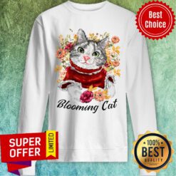 Cute Blooming Cat Watercolor Cat Flower Sweatshirt