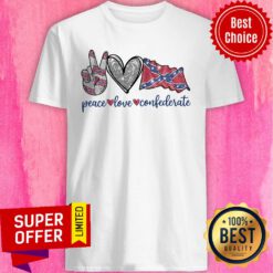 Diamond Peace Love Confederate Shirt