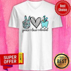 Diamond Peace Love Dental V-neck